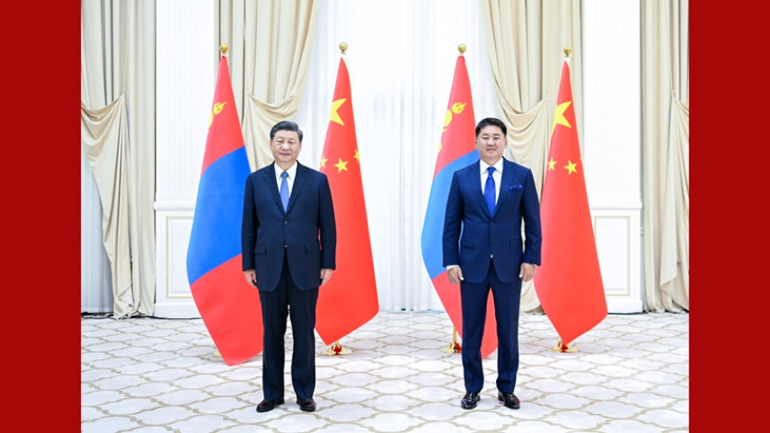 習近平會見蒙古國總統呼日勒蘇赫